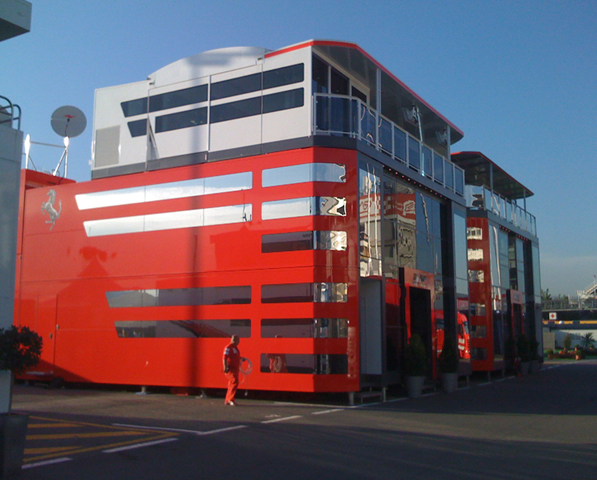 Motorsport trailers: F1 paddock trailers for Ferrari 