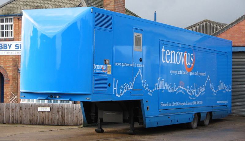 Mobile medical vehicles - Tenovus / EMS chemotherapy trailer