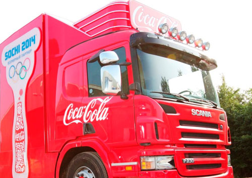 Mobile exhibition trailer for Coca Cola