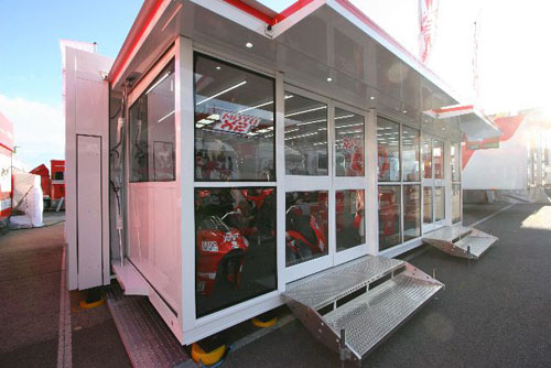 Mobile exhibition trailers for Ducati