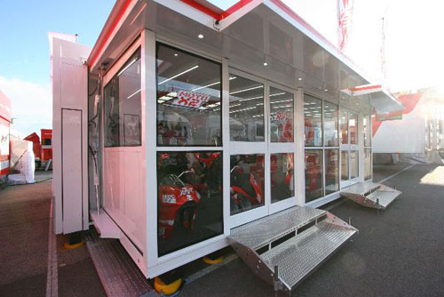 Motorsport trailers: Race day event trailers for Ducati