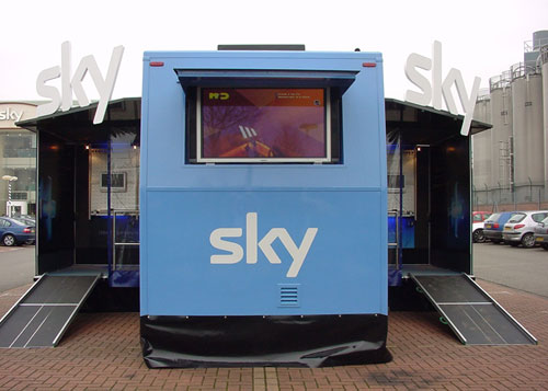 Exhibition trailer manufacturers for BSkyB